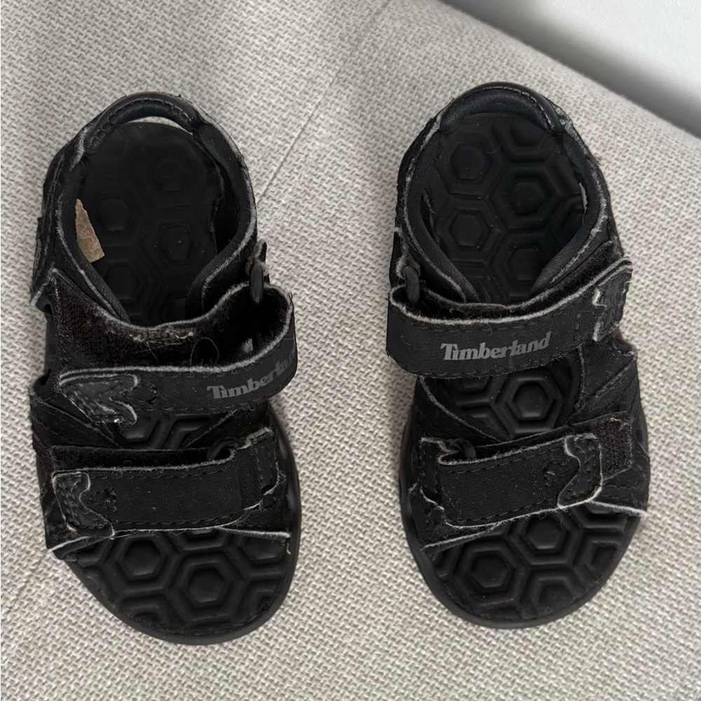 Timberland Kids Black Velcro Sandals (size 5 / 21)